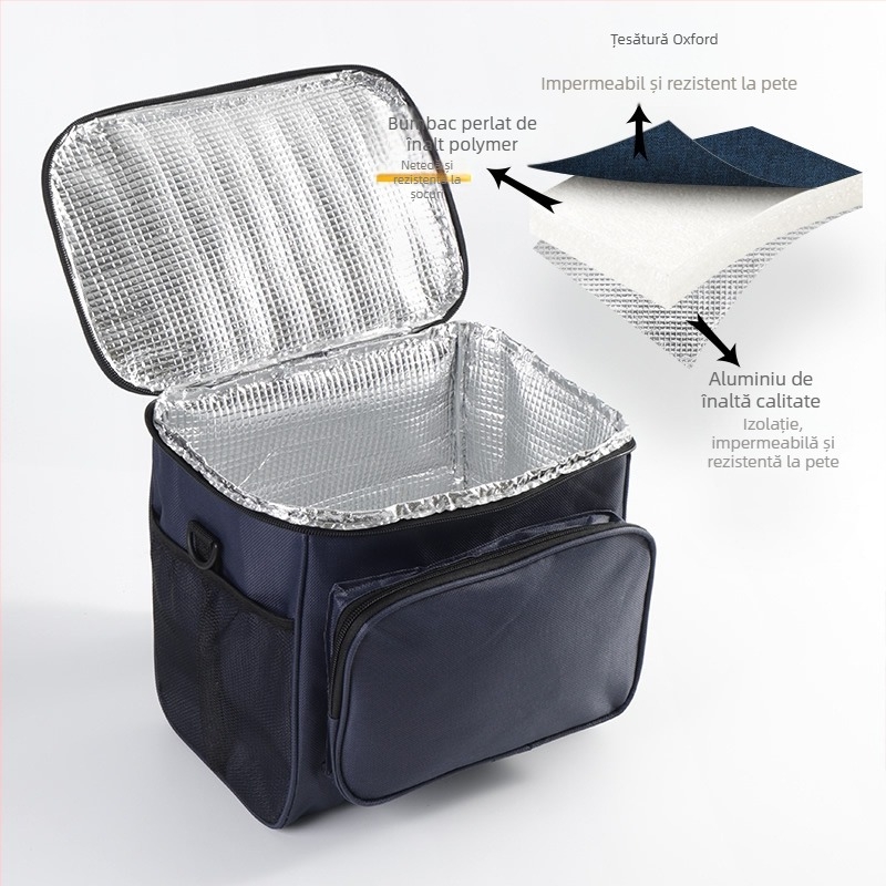 Geantă pentru prânz Weekeight, material Oxford, capacitate 5L, portabilă, stil picnic