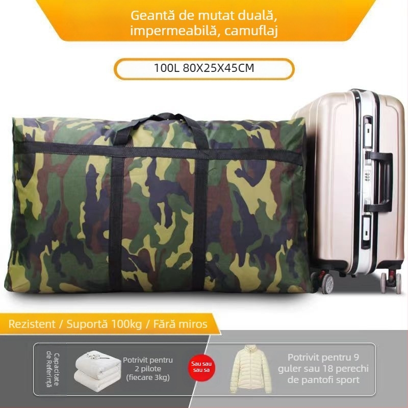 Geantă de depozitare pentru pături și haine, impermeabilă, îngroșată, fără miros, cu două fețe, personalizabilă