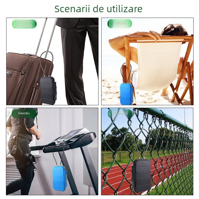 Cutie portabilă pentru telefon și obiecte de valoare cu încuietoare numerică, model G13, ABS