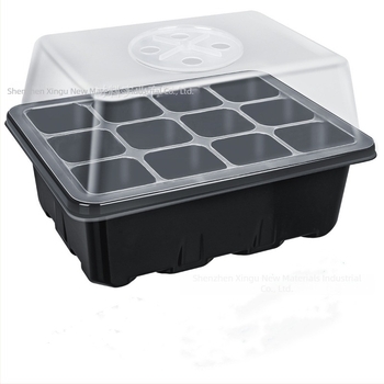 Tavă de răsaduri din plastic, cu 6/12 găuri, respirabilă și transparentă, pentru cultivare în seră