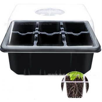 Tavă de răsaduri din plastic, cu 6/12 găuri, respirabilă și transparentă, pentru cultivare în seră