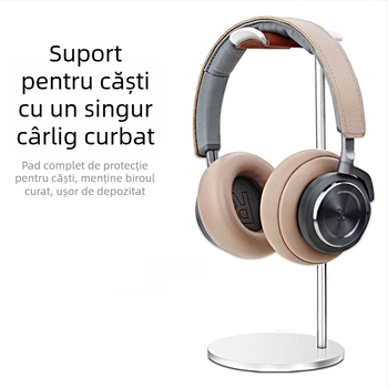 Suport pentru căști din aliaj de aluminiu pentru desktop – suport universal pentru căști și raft metalic de depozitare