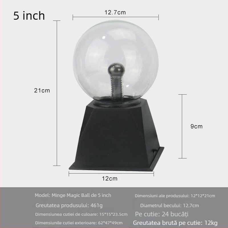 Sferă geometrică din sticlă Hao Li – turnată prin suflare din sticlă borosilikat de înaltă calitate, personalizabilă, cu suprafață lustruită, logo imprimat