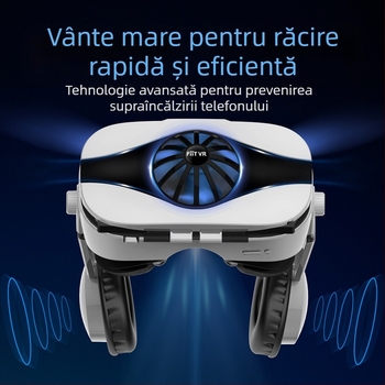 FIITVR 5F ochelari VR, dispozitiv all-in-one pentru montare pe cap, ABS, 357 g, compatibil Android, iOS și Windows Mobile