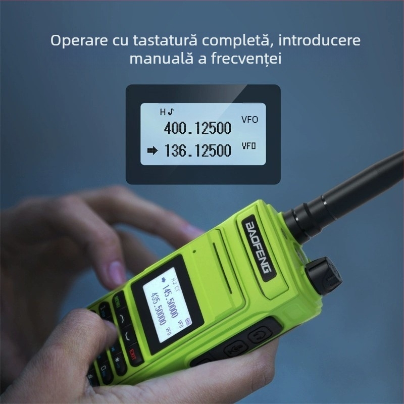 Baofeng P15UV radio portabil marin, rezistent la apă, baterie 8000mAh, afișaj, rază 1,5–3 km