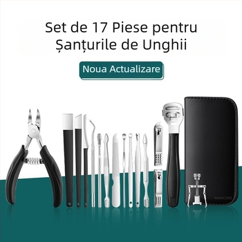 Set manichiură și pedicure cu clește pentru caneluri ale unghiei și instrument pentru unghie încarnată — Sharp blade, plastic + oțel inoxidabil, universal