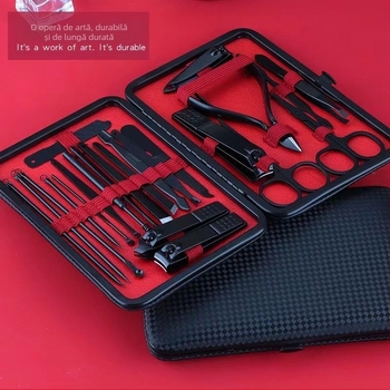 Set de unelte pentru tăiat unghii pentru uz casnic, oțel inoxidabil, clește de unghii în formă de cioc de șoim, set complet pedicură, imprimare logo disponibil