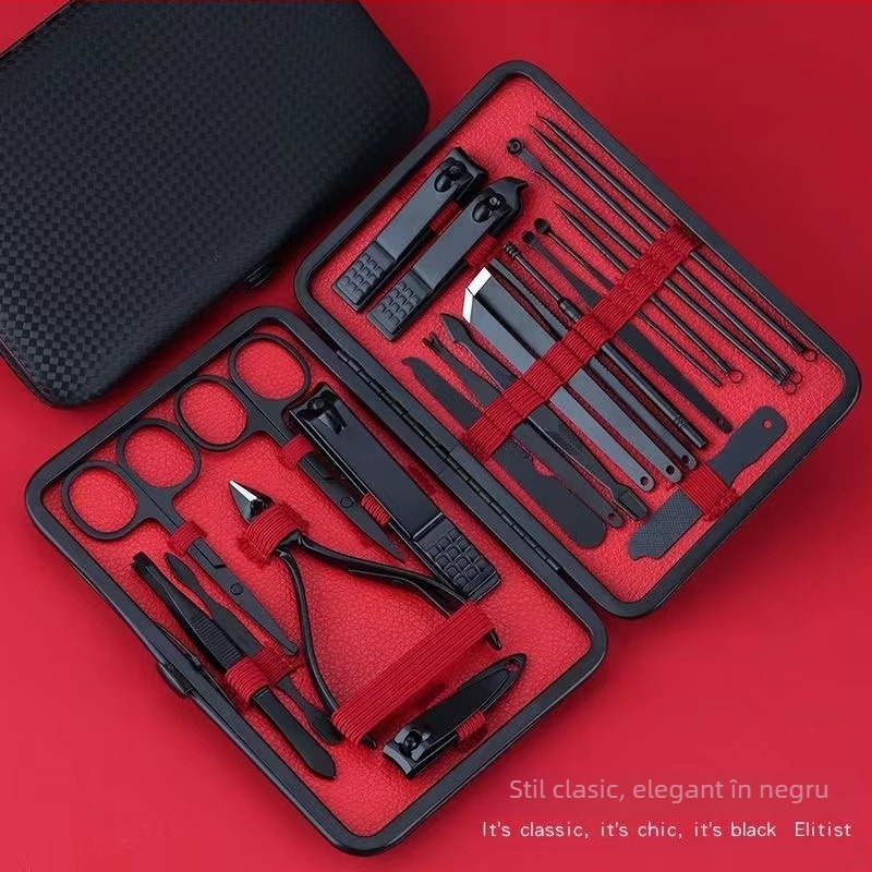 Set de unelte pentru tăiat unghii pentru uz casnic, oțel inoxidabil, clește de unghii în formă de cioc de șoim, set complet pedicură, imprimare logo disponibil