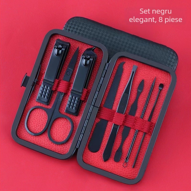 Set de unelte pentru tăiat unghii pentru uz casnic, oțel inoxidabil, clește de unghii în formă de cioc de șoim, set complet pedicură, imprimare logo disponibil