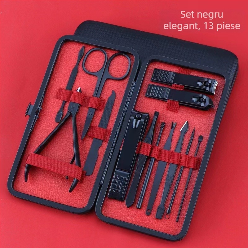 Set de unelte pentru tăiat unghii pentru uz casnic, oțel inoxidabil, clește de unghii în formă de cioc de șoim, set complet pedicură, imprimare logo disponibil