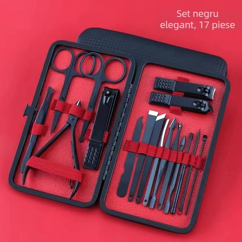 Set de unelte pentru tăiat unghii pentru uz casnic, oțel inoxidabil, clește de unghii în formă de cioc de șoim, set complet pedicură, imprimare logo disponibil