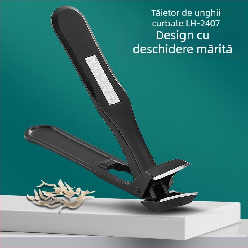 Set de tăietori pentru unghii cu fălci înclinate, mâner lung – oțel inoxidabil, turnare cu pulbere, deschidere mare