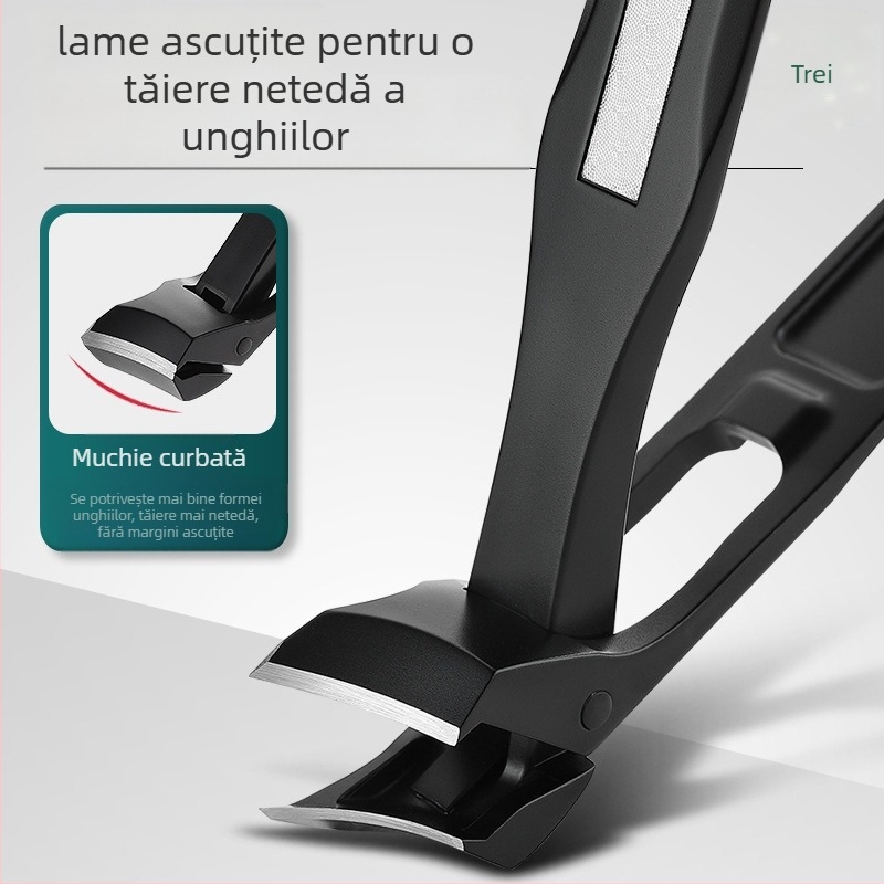 Set de tăietori pentru unghii cu fălci înclinate, mâner lung – oțel inoxidabil, turnare cu pulbere, deschidere mare