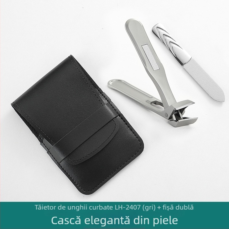 Set de tăietori pentru unghii cu fălci înclinate, mâner lung – oțel inoxidabil, turnare cu pulbere, deschidere mare