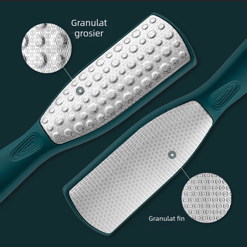 Pilă pentru picioare din oțel inoxidabil, dublă față, ABS/PP, instrument de pedicură, model SKU001362