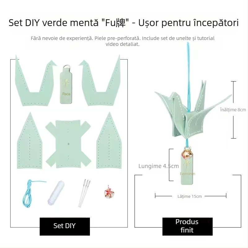 Kit DIY decor auto din piele – stil Cartoon, aromă, decor interior