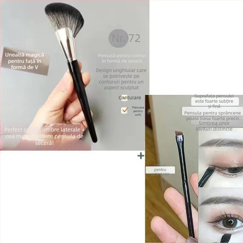 Mapina Pensulă Highlight/Contur Față – 1 bucată, fibre sintetice