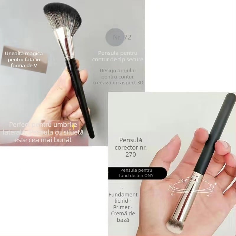 Mapina Pensulă Highlight/Contur Față – 1 bucată, fibre sintetice