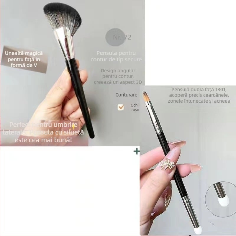 Mapina Pensulă Highlight/Contur Față – 1 bucată, fibre sintetice