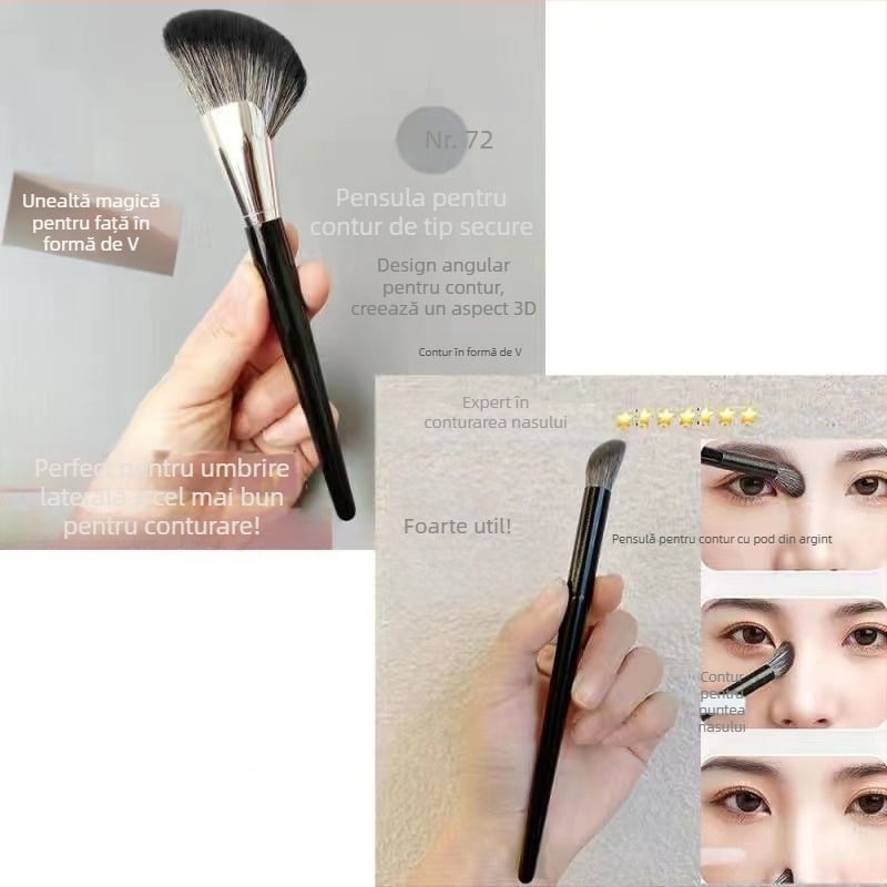 Mapina Pensulă Highlight/Contur Față – 1 bucată, fibre sintetice