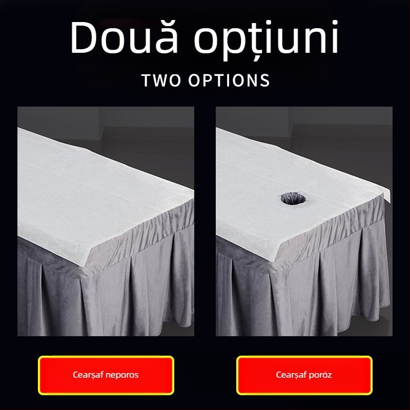 Foaie de pat de unică folosință pentru saloane de înfrumusețare și hoteluri, material nețesut, respirabil, cu găuri, Fengyun Beauty