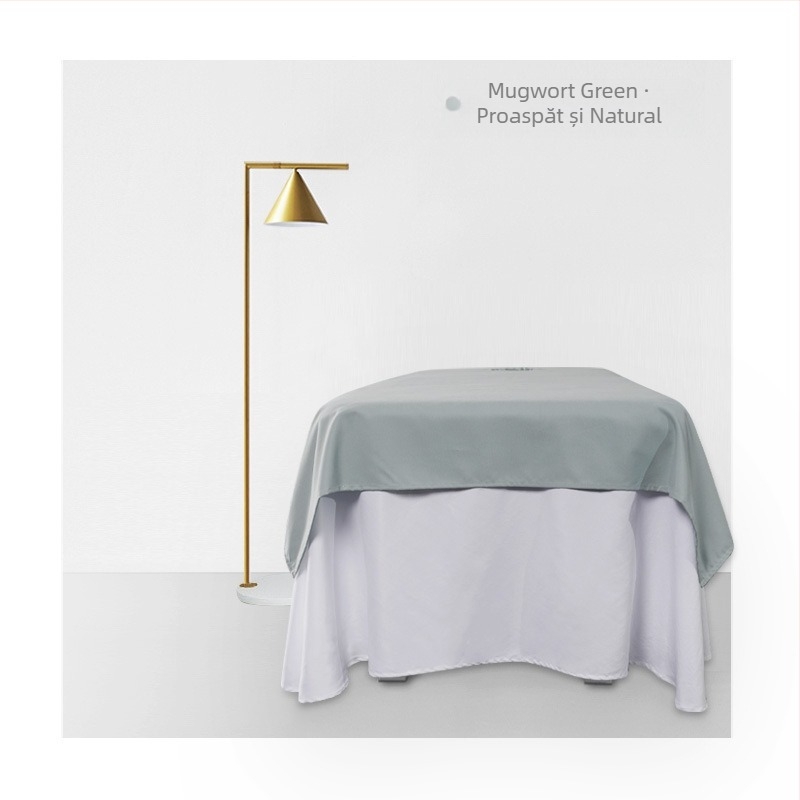 Aibang cearșaf de pat din poliester-bumbac, culoare solidă, imprimare reactiva și vopsire, stil modern minimalist