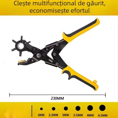 Gauritor de curele – Clește de perforare multifuncțional, instrument de găurit curele, oțel aliat crom-vanadiu