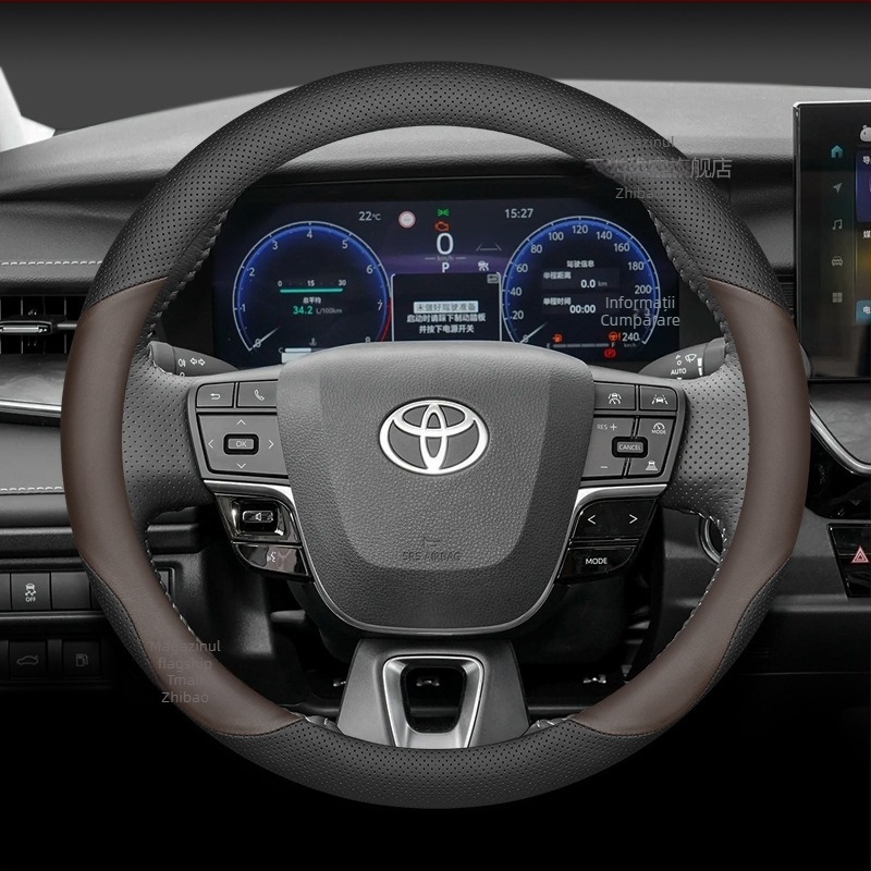 Acoperire volan auto – stil sport, universal pentru toate sezoanele, din piele de vită, proiectat special pentru mașini.