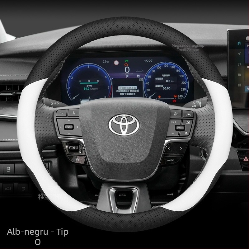 Acoperire volan auto – stil sport, universal pentru toate sezoanele, din piele de vită, proiectat special pentru mașini.