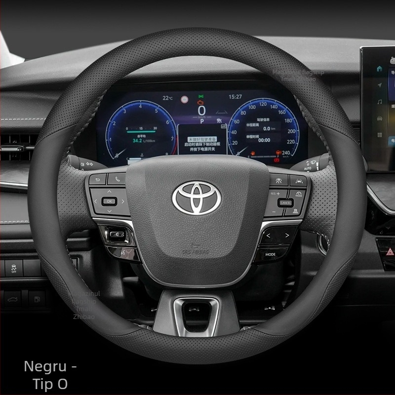 Acoperire volan auto – stil sport, universal pentru toate sezoanele, din piele de vită, proiectat special pentru mașini.