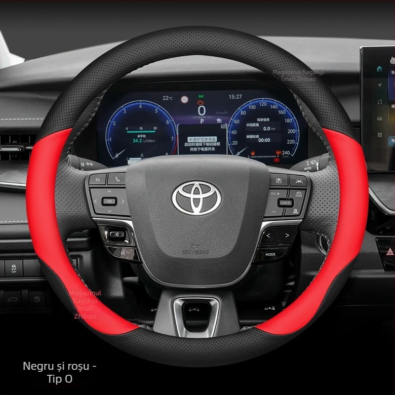 Acoperire volan auto – stil sport, universal pentru toate sezoanele, din piele de vită, proiectat special pentru mașini.