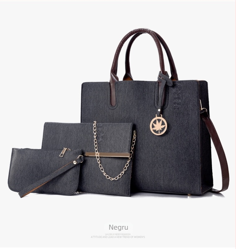 Geantă de umăr din PU, stil mamă-fiică, cu fermoar, formă verticală pătrată, buzunare interioare: buzunar cu fermoar, buzunar pentru telefon și buletin, vară 2024