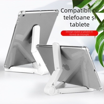 Suport de masă pentru telefon și tabletă, pliabil, portabil, compact, pentru vizionarea emisiunilor și streaming live; compatibil cu iPhone, iPad și iPod
