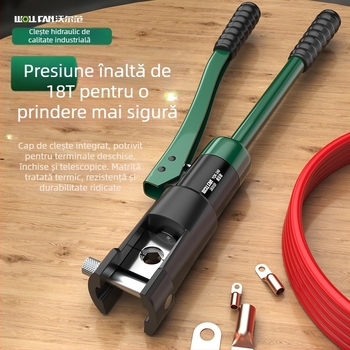 Pense hidraulice pentru crimpare pentru electricieni, design integrat, Volvan, economie de efort, greutate 10, material: oțel special