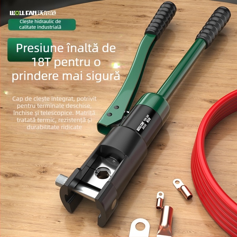 Pense hidraulice pentru crimpare pentru electricieni, design integrat, Volvan, economie de efort, greutate 10, material: oțel special