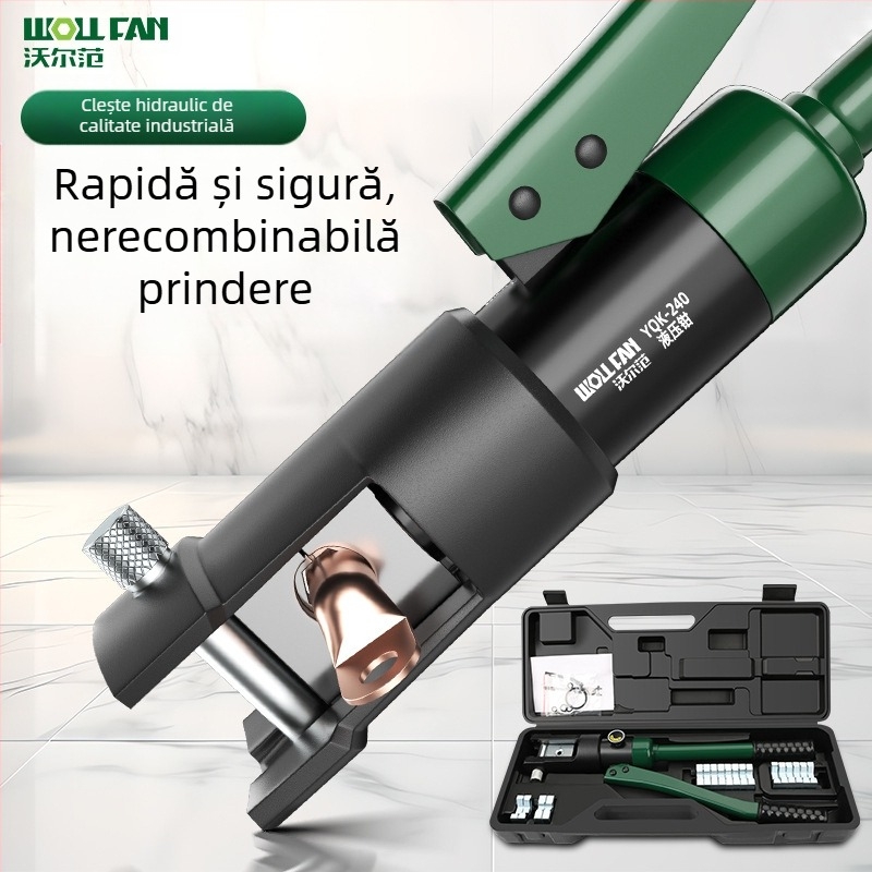 Pense hidraulice pentru crimpare pentru electricieni, design integrat, Volvan, economie de efort, greutate 10, material: oțel special