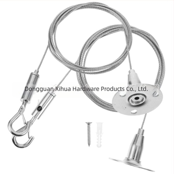 Hiwa XH-2024041501 Încuietoare pentru cablu din oțel cu cârlig de siguranță, blocare reglabilă pentru montaj la panouri luminoase