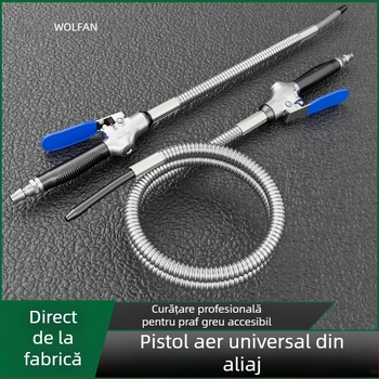 Wallvan pistol de suflat praf, model Stowable, aliaj de aluminiu, universal pentru curățare și îndepărtarea prafului