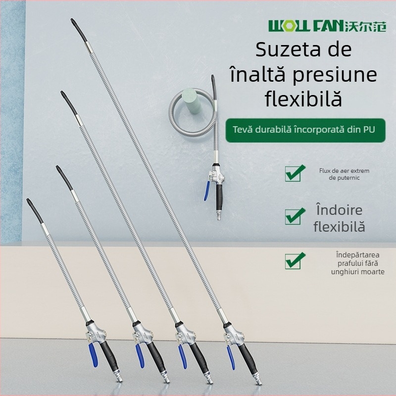 Wallvan pistol de suflat praf, model Stowable, aliaj de aluminiu, universal pentru curățare și îndepărtarea prafului