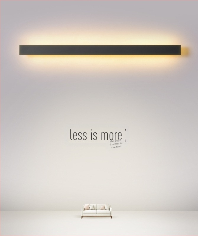 Lampă de perete LED, design minimalist modern, abajur acrilic, corp din aluminiu, tensiune 85–265V, certificat CE