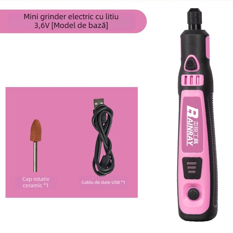 Polizor-miniu electric pentru lustruire – Li-ion reîncărcabil, 3,6V, viteză fixă, pentru lustruire și tăiere DIY