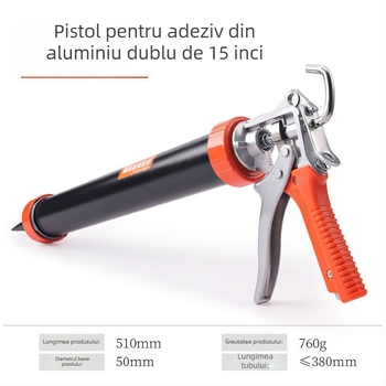 Pistol de lipit cu silicon pentru sticlă — model economic pentru uz casnic (Seria: Glass glue gun; Presiune maximă: 0-999; Greutate: 0-550)