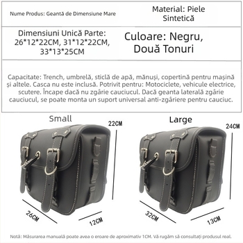 Geantă laterală pentru motocicletă - Piele, DUKE.ARMOR, Pachet Cavaler, 21152193301, Personalizare disponibilă