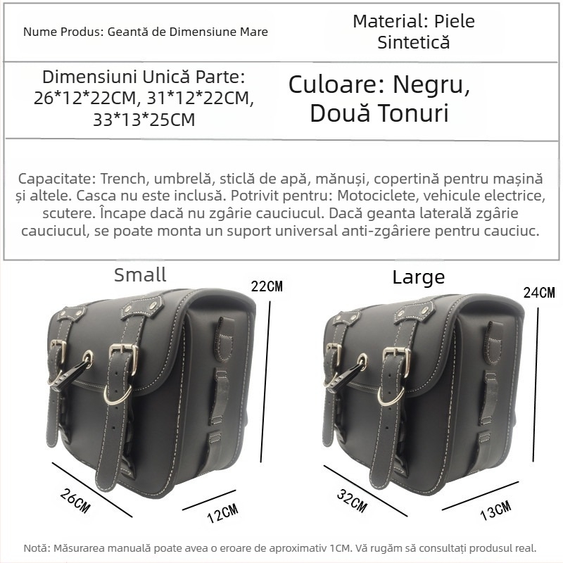 Geantă laterală pentru motocicletă - Piele, DUKE.ARMOR, Pachet Cavaler, 21152193301, Personalizare disponibilă