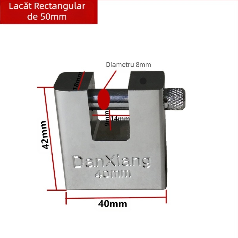 DanXiang E Type Lacăt de securitate, din fier, pentru dulapuri de proprietate, mașini arcade și uși, design modern minimalist