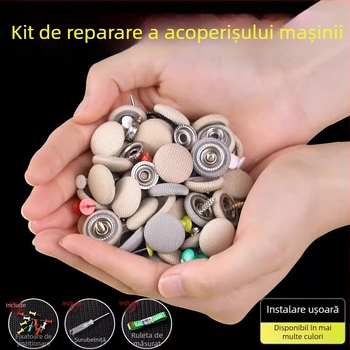 Știfturi de reparație pentru plafonul auto, Yishui, material textil-metal, personalizare disponibilă, model monocrom