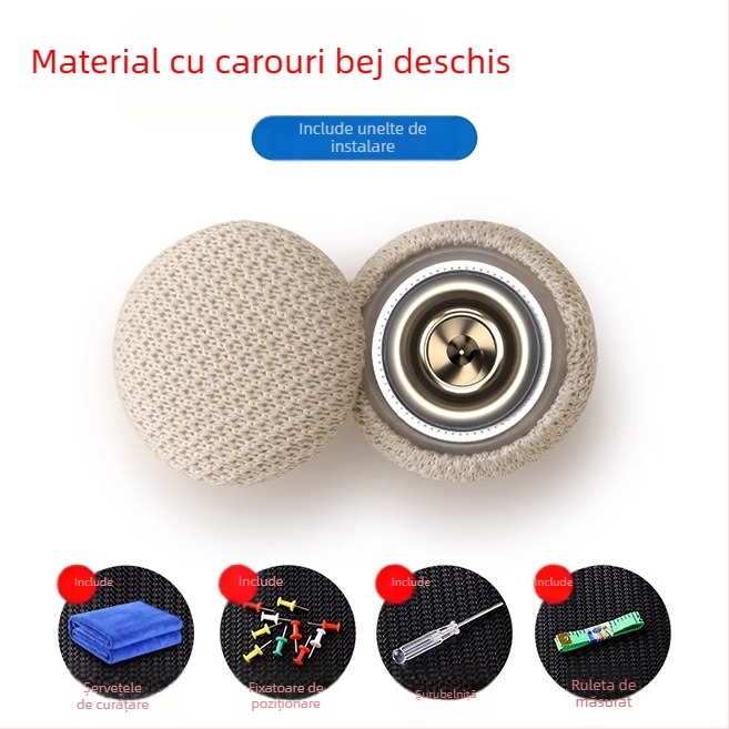 Știfturi de reparație pentru plafonul auto, Yishui, material textil-metal, personalizare disponibilă, model monocrom