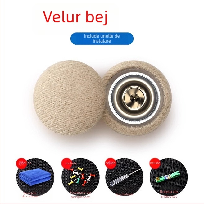 Știfturi de reparație pentru plafonul auto, Yishui, material textil-metal, personalizare disponibilă, model monocrom