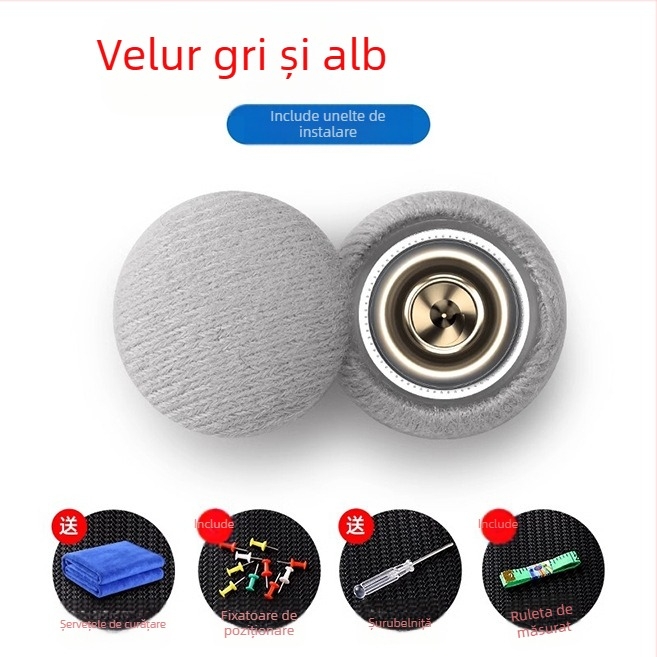 Știfturi de reparație pentru plafonul auto, Yishui, material textil-metal, personalizare disponibilă, model monocrom
