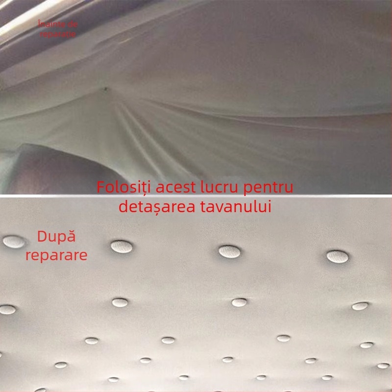 Știfturi de reparație pentru plafonul auto, Yishui, material textil-metal, personalizare disponibilă, model monocrom